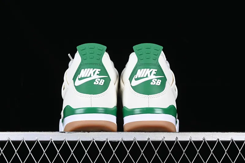 All categories Air Jordan Jordan series basketball shoes Air Jordan 4 LJR version Nk SB x Air Jordan 4 "Pine Green" AJ4 Joe 4 joint white green DR5415-103